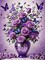 Floral&Butterfly Diamond Art Kits for Adults Beginners,DIY 5D Diamond Painting Flowers,Round Full Drill Gem Art for Adults,Diamond Dots Paintings Picture Crafts Home Wall Decor 12x16 in